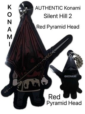 AUTHENTIC Konami Silent Hill 2 Triangle Head Red Pyramid Head Keychain Japan